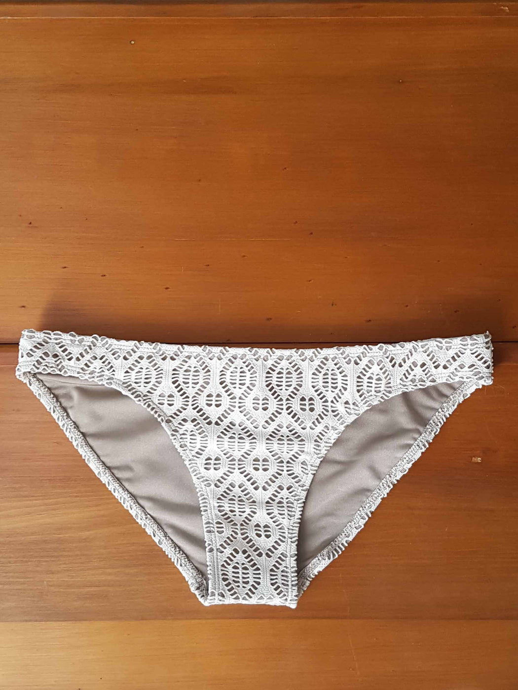 French Connection Ruche Back Hipster Bikini Pant Flatlay front view