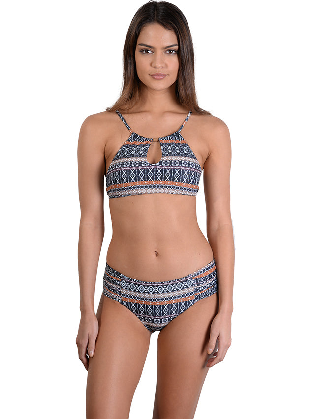 Inca Keyhole Bikini Top with Ruche Side Retro Bikini Pant