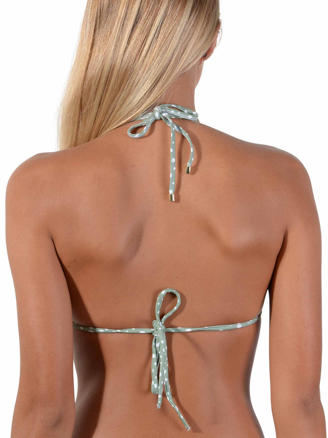 Back of Kokomo Palm Triangle Bikini Top