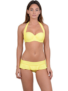 Summer Glow Halter Balconette Bikini Top in Sunshine