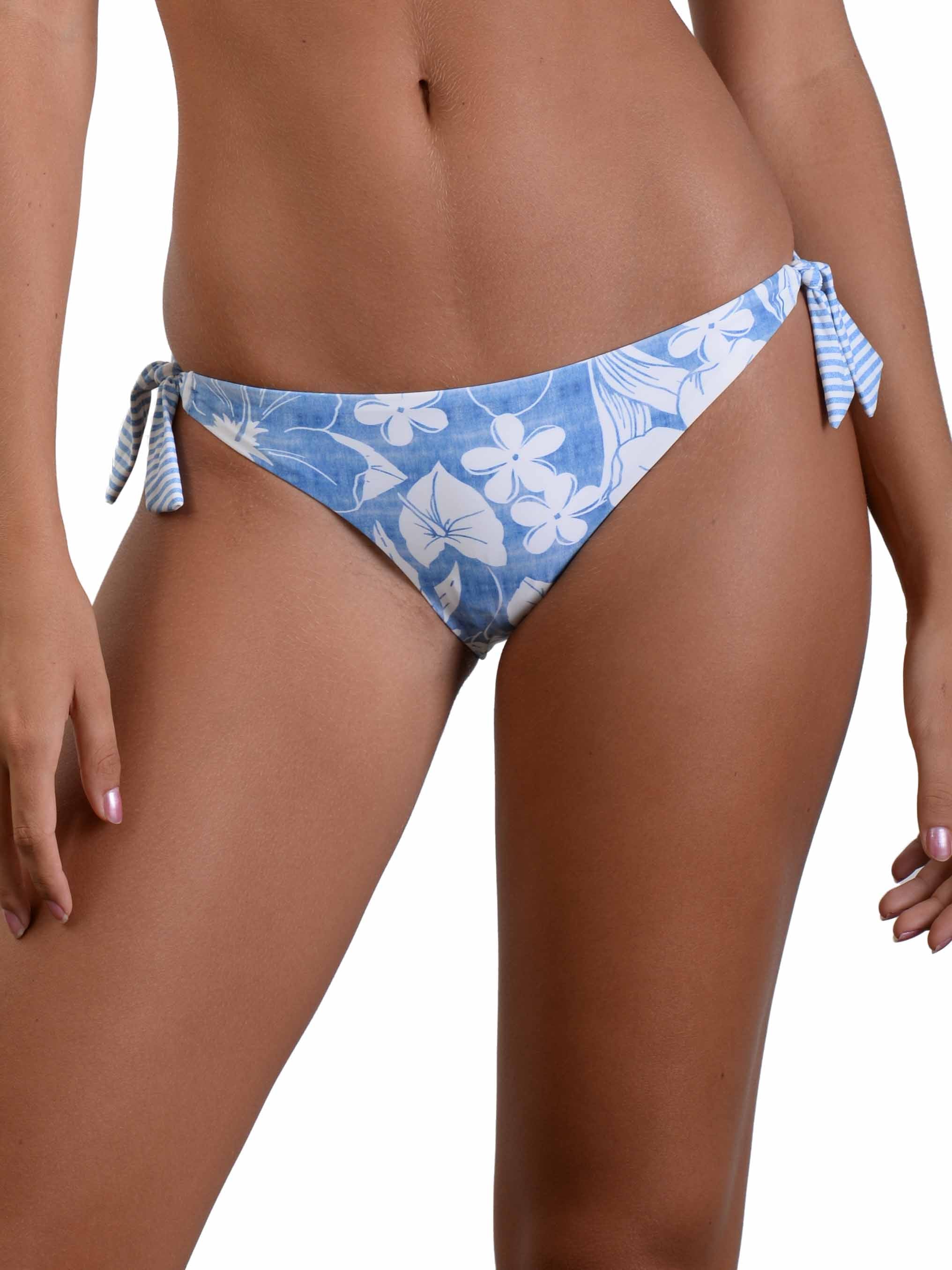 Blue Hawaii Tie-Side Brazilian Bikini Pant
