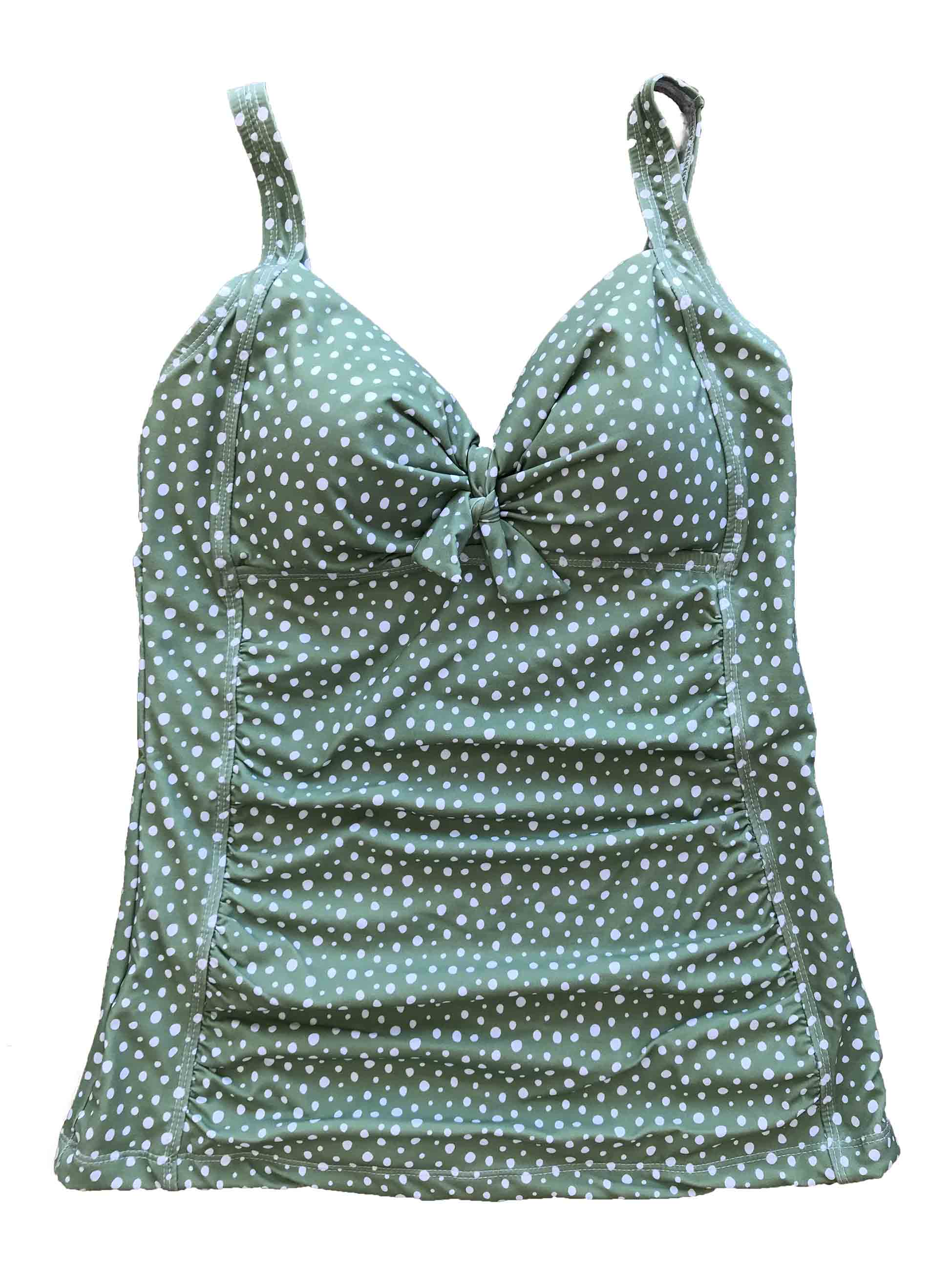 Kokomo Palm D-E Ruche Singlet Bikini Top