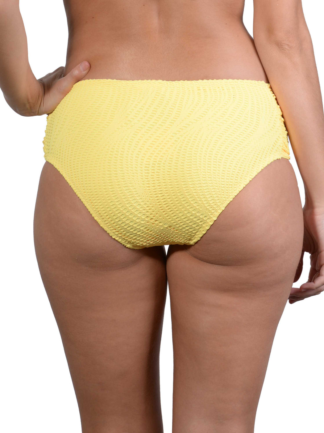 Back of Daisy Santorini Ruche Side Retro Bikini Pant