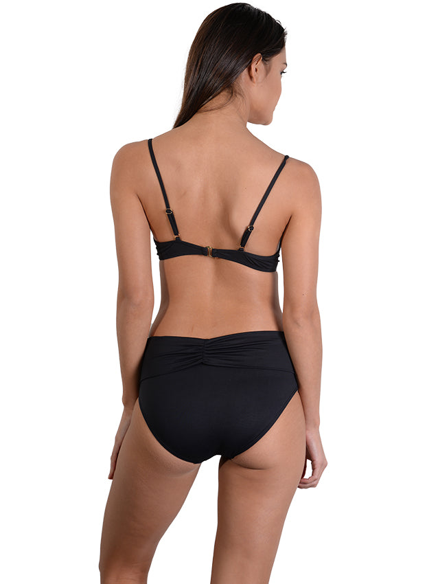 Back view of Seduce B/C Moulded Underwire Bikini Top in Black